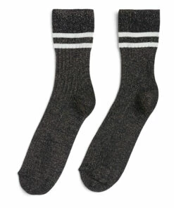 Farly Organic Cotton Glitter Socks - Women’s Collection - Black Bellerose Fashion Adult