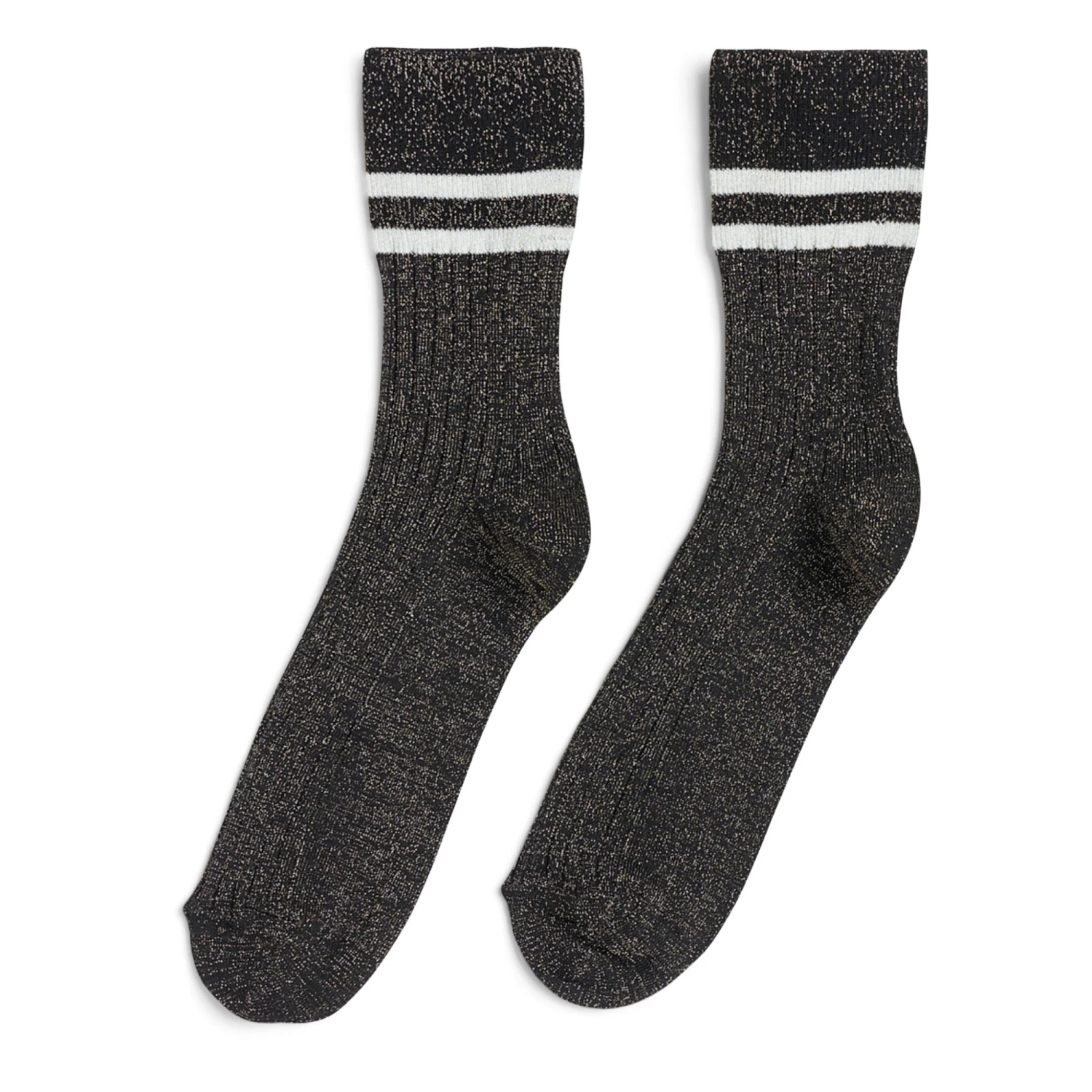 Farly Organic Cotton Glitter Socks - Women’s Collection - Black Bellerose Fashion Adult 1 Farly Organic Cotton Glitter Socks - Women’s Collection - Black Bellerose Fashion Adult