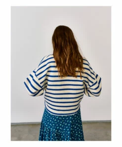 Fash Striped Sweatshirt Navy blue Bellerose Fashion Teen, Children -Bellerose Elegant Shop fash striped sweatshirt navy blue bellerose fashion teen children 4