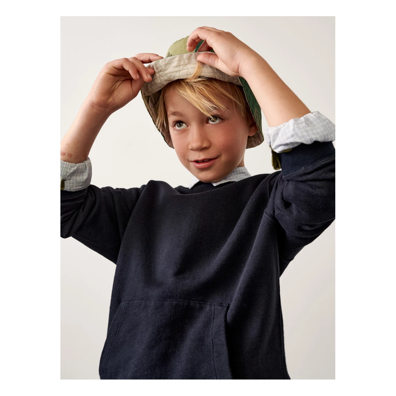 Faxo Hoodie Navy blue Bellerose Fashion Teen, Children 2 Faxo Hoodie Navy blue Bellerose Fashion Teen, Children - Image 2