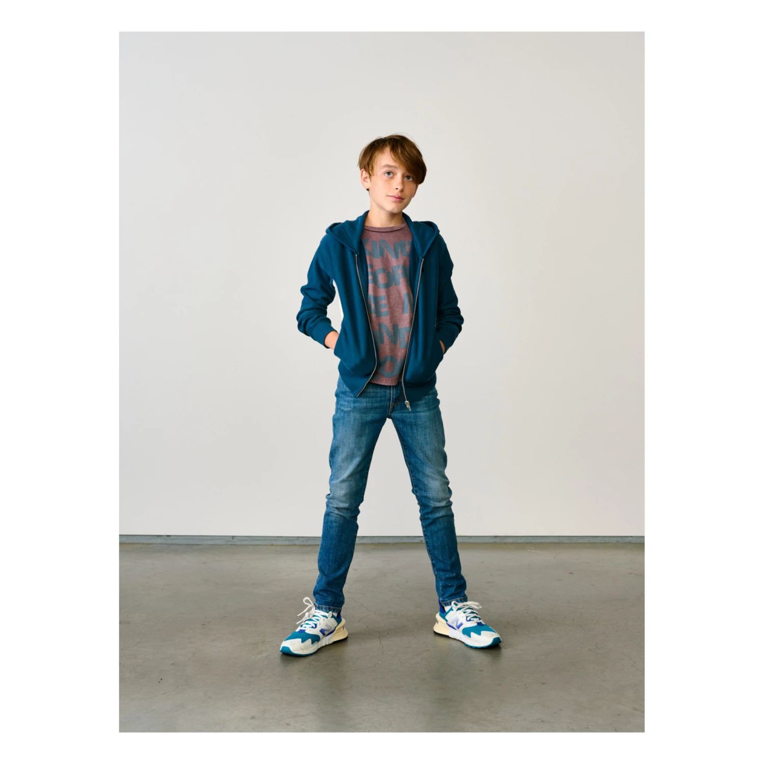 Faz Zip-Up Hoodie Peacock blue Bellerose Fashion Teen, Children 2 Faz Zip-Up Hoodie Peacock blue Bellerose Fashion Teen, Children - Image 2