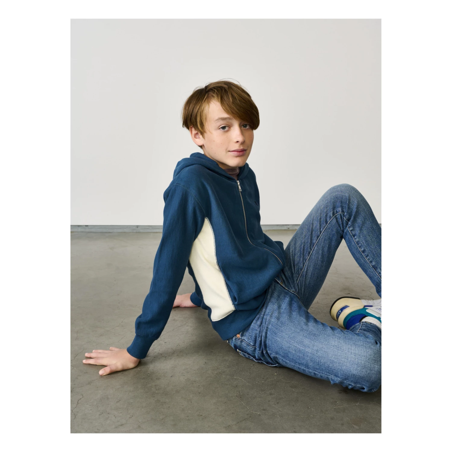 Faz Zip-Up Hoodie Peacock blue Bellerose Fashion Teen, Children 3 Faz Zip-Up Hoodie Peacock blue Bellerose Fashion Teen, Children - Image 3