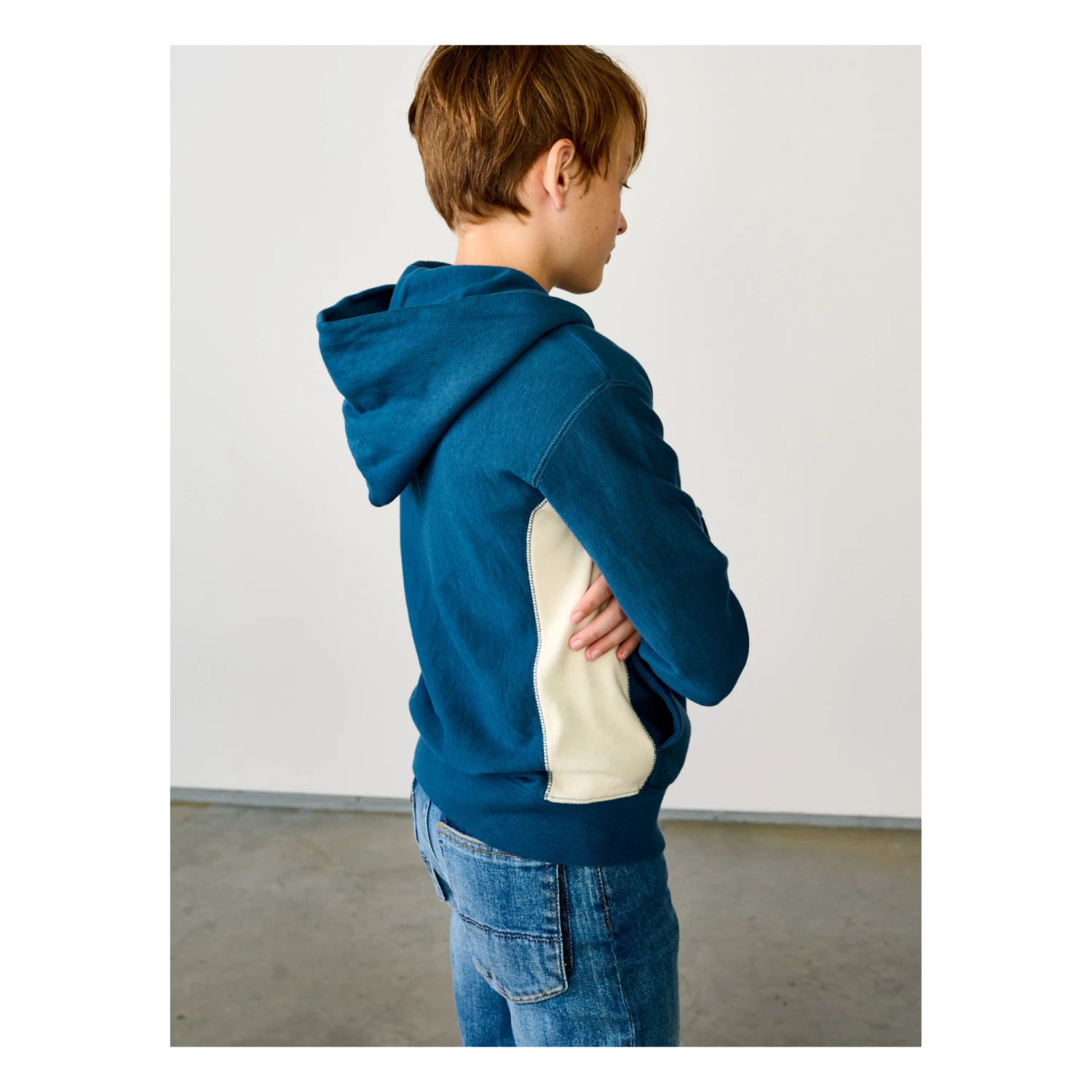 Faz Zip-Up Hoodie Peacock blue Bellerose Fashion Teen, Children 5 Faz Zip-Up Hoodie Peacock blue Bellerose Fashion Teen, Children - Image 5