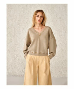 Fellow Sweatshirt - Women’s Collection - Khaki Bellerose Fashion Adult -Bellerose Elegant Shop fellow sweatshirt women rsquo s collection khaki bellerose fashion adult 2