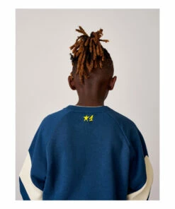 Firsty Vintage College Sweatshirt Blue Bellerose Fashion Teen, Children -Bellerose Elegant Shop firsty vintage college sweatshirt blue bellerose fashion teen children 5