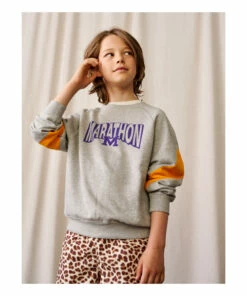 Firsty Vintage College Sweatshirt Grey Bellerose Fashion Teen, Children -Bellerose Elegant Shop firsty vintage college sweatshirt grey bellerose fashion teen children 2