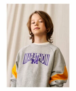 Firsty Vintage College Sweatshirt Grey Bellerose Fashion Teen, Children -Bellerose Elegant Shop firsty vintage college sweatshirt grey bellerose fashion teen children 3