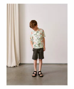 Fluk Organic Cotton Shorts Dark grey Bellerose Fashion Teen, Children -Bellerose Elegant Shop fluk organic cotton shorts dark grey bellerose fashion teen children 2