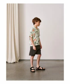 Fluk Organic Cotton Shorts Dark grey Bellerose Fashion Teen, Children -Bellerose Elegant Shop fluk organic cotton shorts dark grey bellerose fashion teen children 3