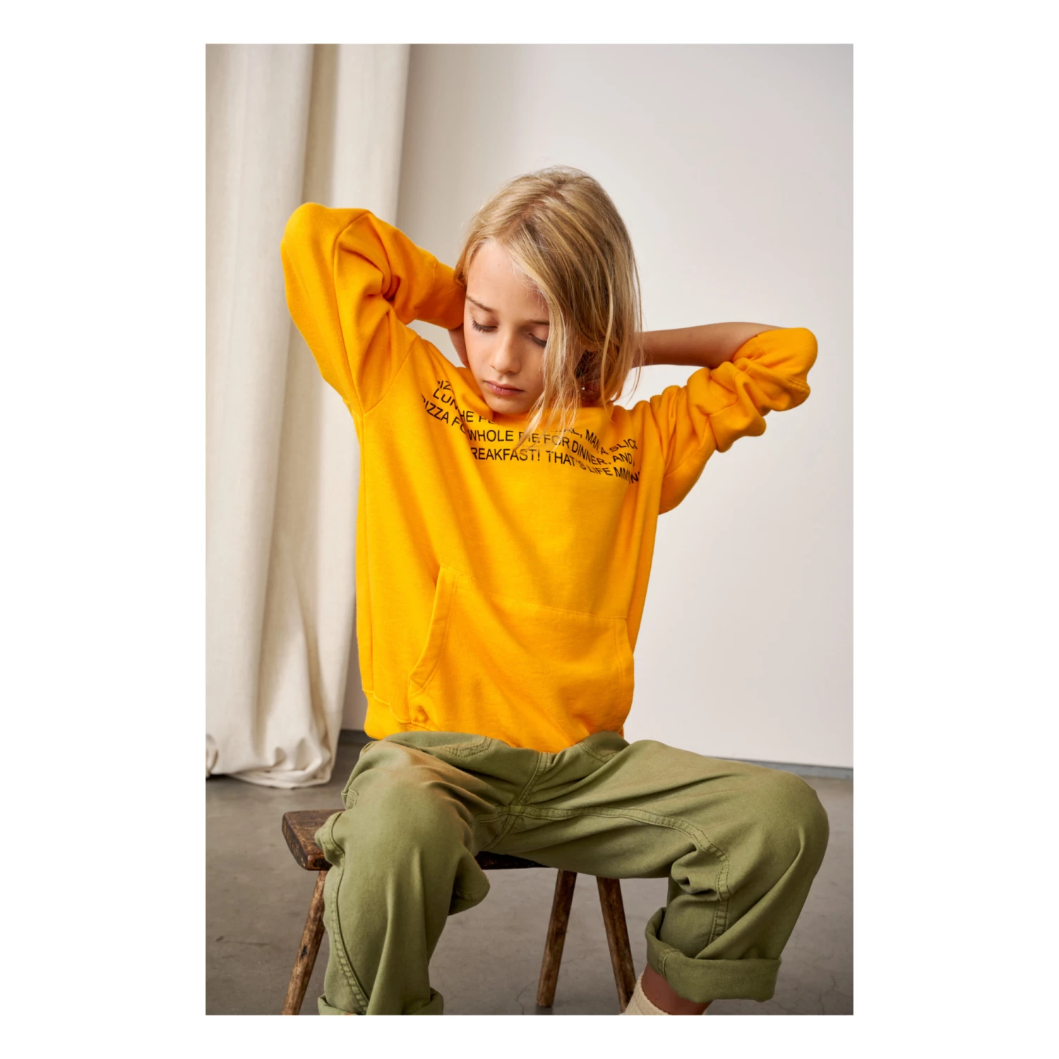 Food Hoodie Orange Bellerose Fashion Teen, Children 3 Food Hoodie Orange Bellerose Fashion Teen, Children - Image 3