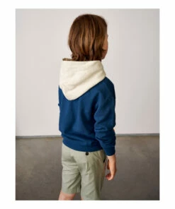 Food Pocket Hoodie Peacock blue Bellerose Fashion Teen, Children -Bellerose Elegant Shop food pocket hoodie peacock blue bellerose fashion teen children 4