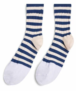 Fopky Striped Socks - Women’s Collection - Navy blue Bellerose Fashion Adult
