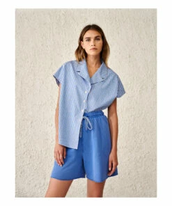 Gerda Striped Shirt - Women’s Collection - Blue Bellerose Fashion Adult -Bellerose Elegant Shop gerda striped shirt women rsquo s collection blue bellerose fashion adult 3
