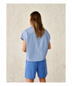 Gerda Striped Shirt - Women’s Collection - Blue Bellerose Fashion Adult -Bellerose Elegant Shop gerda striped shirt women rsquo s collection blue bellerose fashion adult 6
