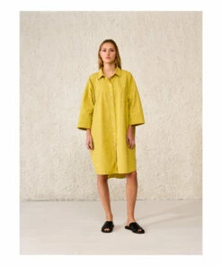 Gladys Striped Shirt Dress - Women’s Collection - Yellow Bellerose Fashion Adult