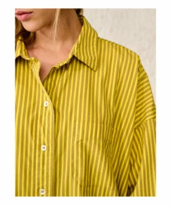 Gladys Striped Shirt Dress - Women’s Collection - Yellow Bellerose Fashion Adult -Bellerose Elegant Shop gladys striped shirt dress women rsquo s collection yellow bellerose fashion adult 3