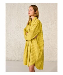 Gladys Striped Shirt Dress - Women’s Collection - Yellow Bellerose Fashion Adult -Bellerose Elegant Shop gladys striped shirt dress women rsquo s collection yellow bellerose fashion adult 4