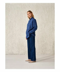 Greta Striped Shirt - Women’s Collection - Blue Bellerose Fashion Adult -Bellerose Elegant Shop greta striped shirt women rsquo s collection blue bellerose fashion adult 2