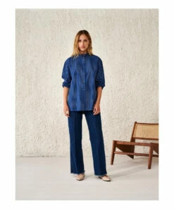 Greta Striped Shirt - Women’s Collection - Blue Bellerose Fashion Adult