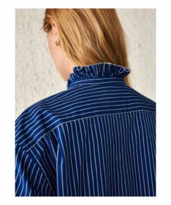 Greta Striped Shirt - Women’s Collection - Blue Bellerose Fashion Adult -Bellerose Elegant Shop greta striped shirt women rsquo s collection blue bellerose fashion adult 5