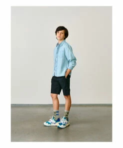 Gulian Collared Shirt Light Blue Bellerose Fashion Teen, Children -Bellerose Elegant Shop gulian collared shirt light blue bellerose fashion teen children 2