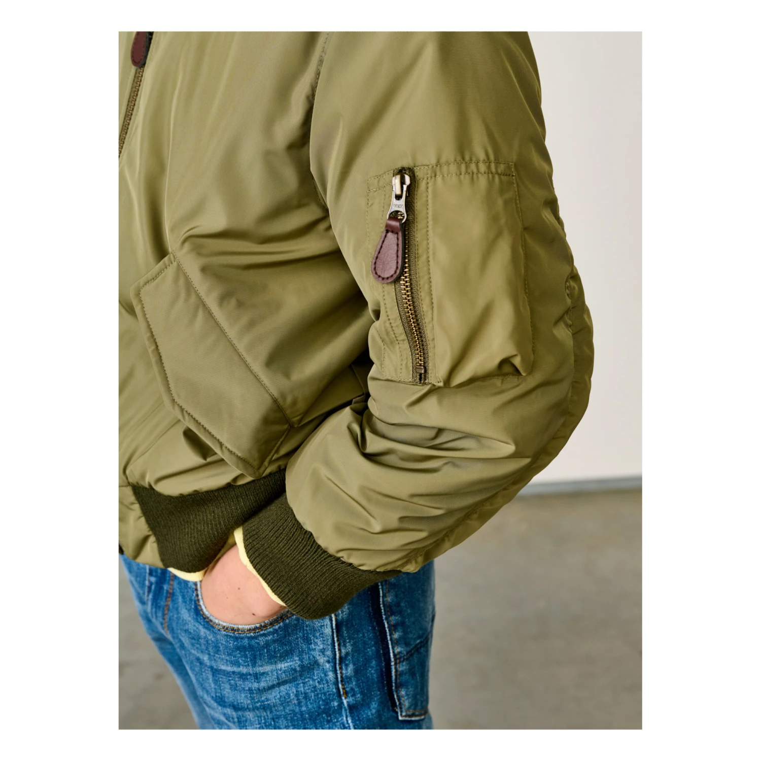 Hanyh Bomber Jacket Khaki Bellerose Fashion Teen, Children 4 Hanyh Bomber Jacket Khaki Bellerose Fashion Teen, Children - Image 4