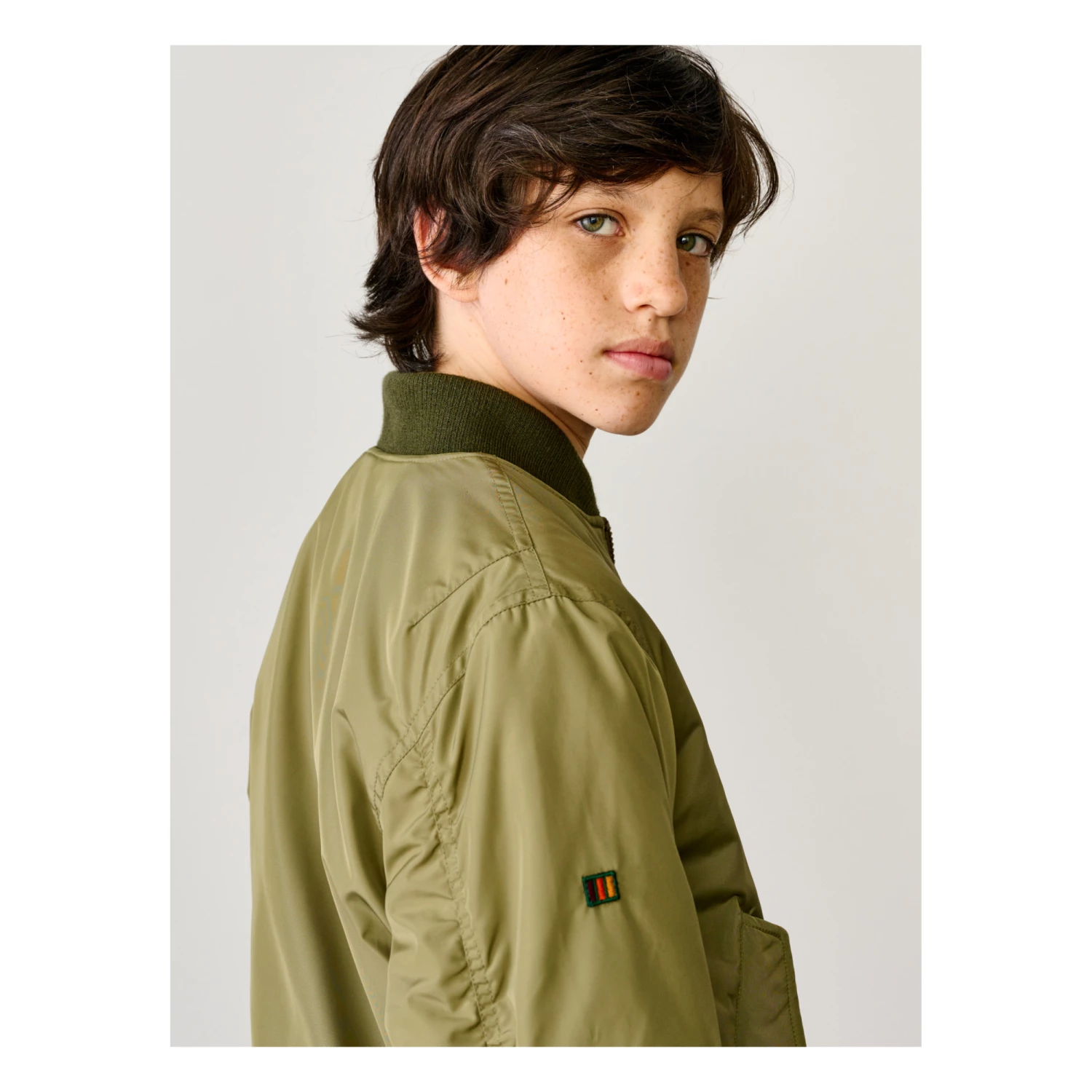 Hanyh Bomber Jacket Khaki Bellerose Fashion Teen, Children 5 Hanyh Bomber Jacket Khaki Bellerose Fashion Teen, Children - Image 5