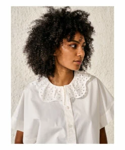 Heli English Embroidery Blouse - Women’s Collection - White Bellerose Fashion Adult -Bellerose Elegant Shop heli english embroidery blouse women rsquo s collection white bellerose fashion adult 3