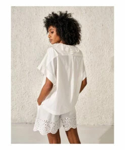 Heli English Embroidery Blouse - Women’s Collection - White Bellerose Fashion Adult -Bellerose Elegant Shop heli english embroidery blouse women rsquo s collection white bellerose fashion adult 4