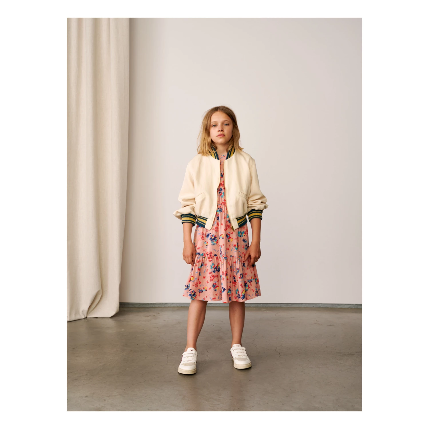 Heron Bomber Jacket White Bellerose Fashion Teen, Children 4 Heron Bomber Jacket White Bellerose Fashion Teen, Children - Image 4