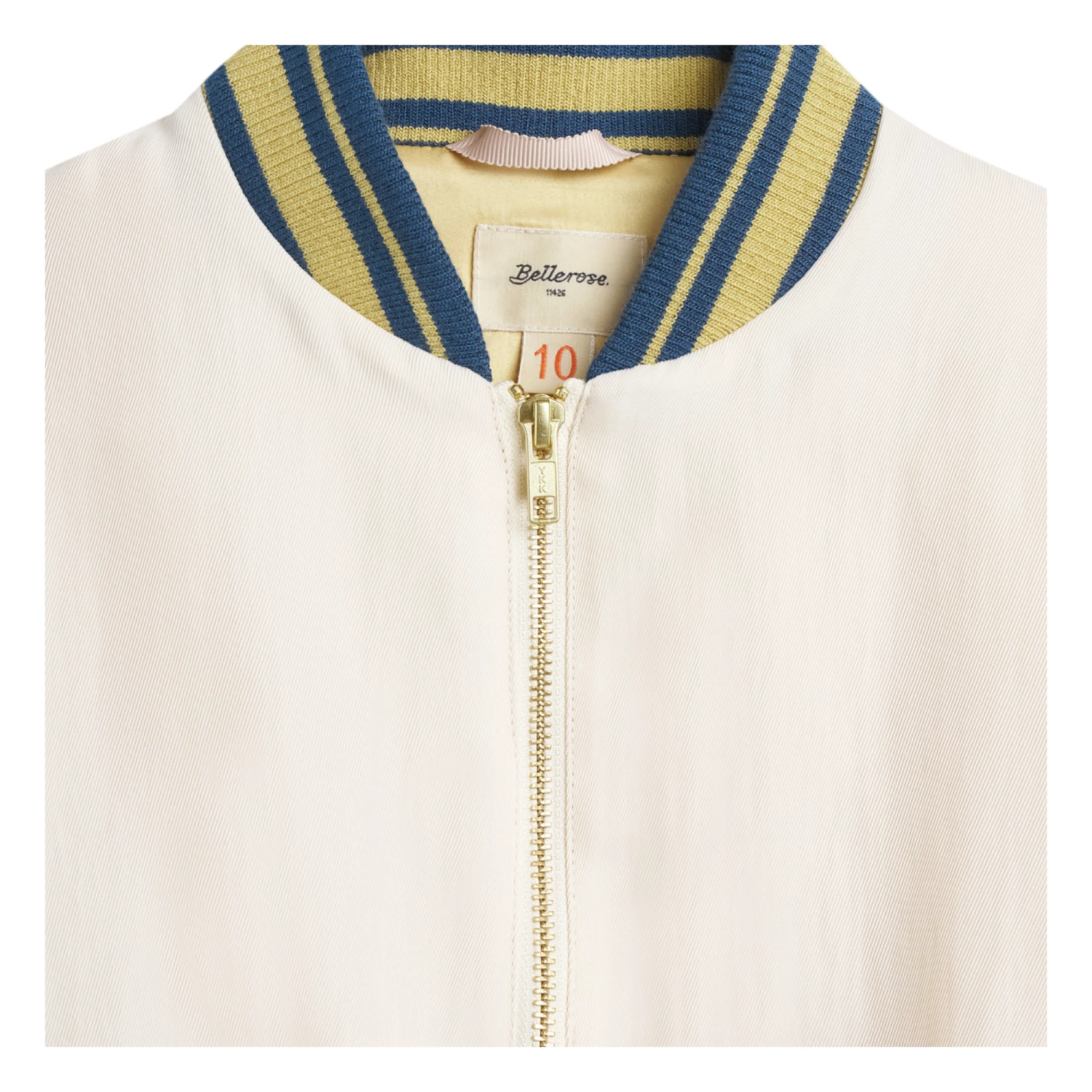 Heron Bomber Jacket White Bellerose Fashion Teen, Children 5 Heron Bomber Jacket White Bellerose Fashion Teen, Children - Image 5