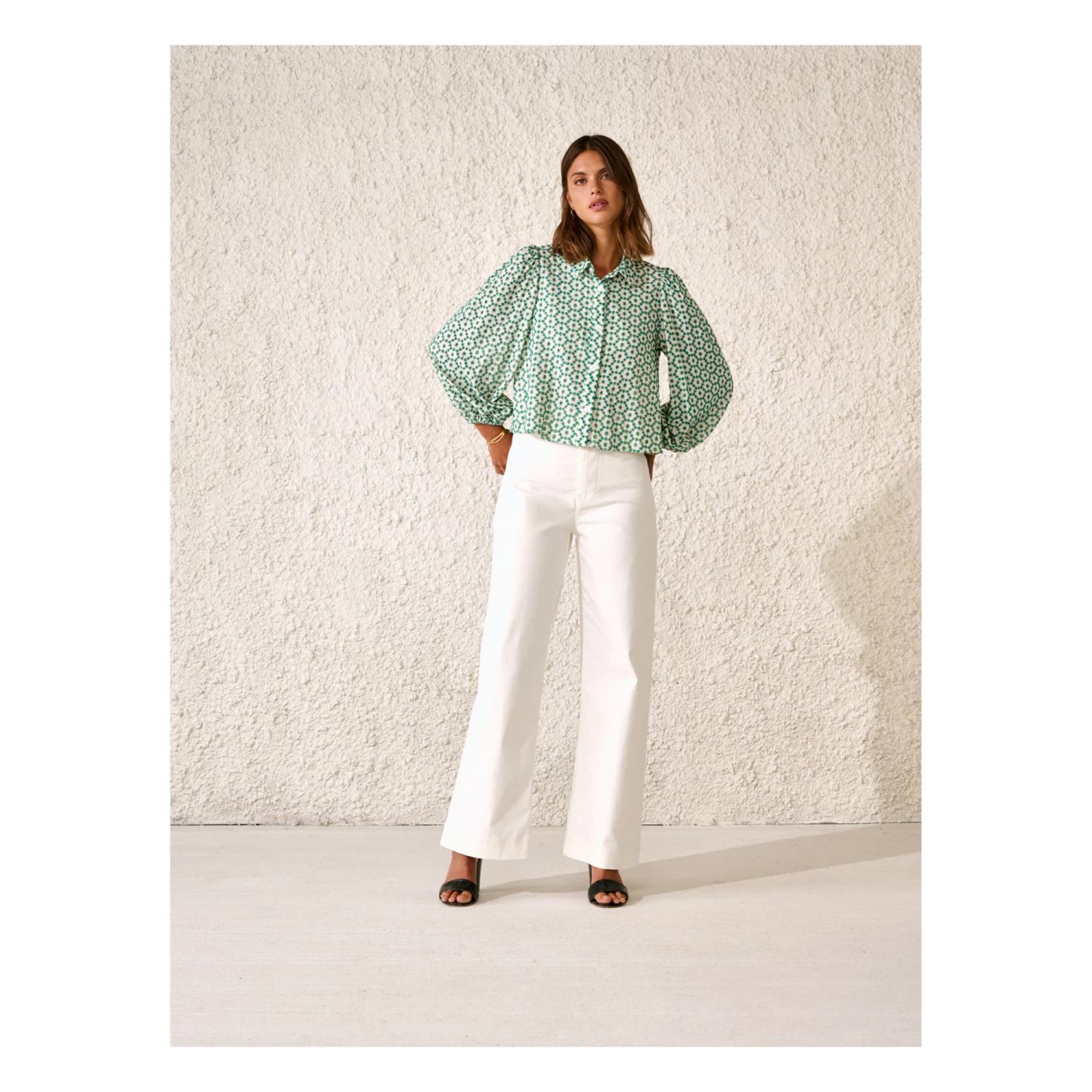 Howland Embroidery Blouse - Women’s Collection - Green Bellerose Fashion Adult 2 Howland Embroidery Blouse - Women’s Collection - Green Bellerose Fashion Adult - Image 2