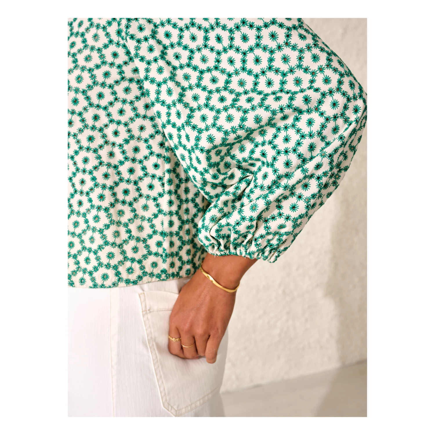 Howland Embroidery Blouse - Women’s Collection - Green Bellerose Fashion Adult 4 Howland Embroidery Blouse - Women’s Collection - Green Bellerose Fashion Adult - Image 4