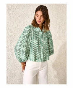 Howland Embroidery Blouse - Women’s Collection - Green Bellerose Fashion Adult 11 Howland Embroidery Blouse - Women’s Collection - Green Bellerose Fashion Adult -Bellerose Elegant Shop howland embroidery blouse women rsquo s collection green bellerose fashion adult 5