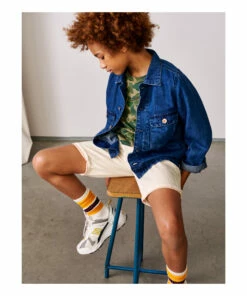 Jean Philip Overshirt Denim blue Bellerose Fashion Teen, Children -Bellerose Elegant Shop jean philip overshirt denim blue bellerose fashion teen children 3