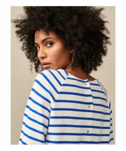 Maow Stripe T-shirt - Women's Collection - Blue Bellerose Fashion Adult -Bellerose Elegant Shop maow stripe t shirt women s collection maow stripe t shirt women s collection blue bellerose fashion adult 5
