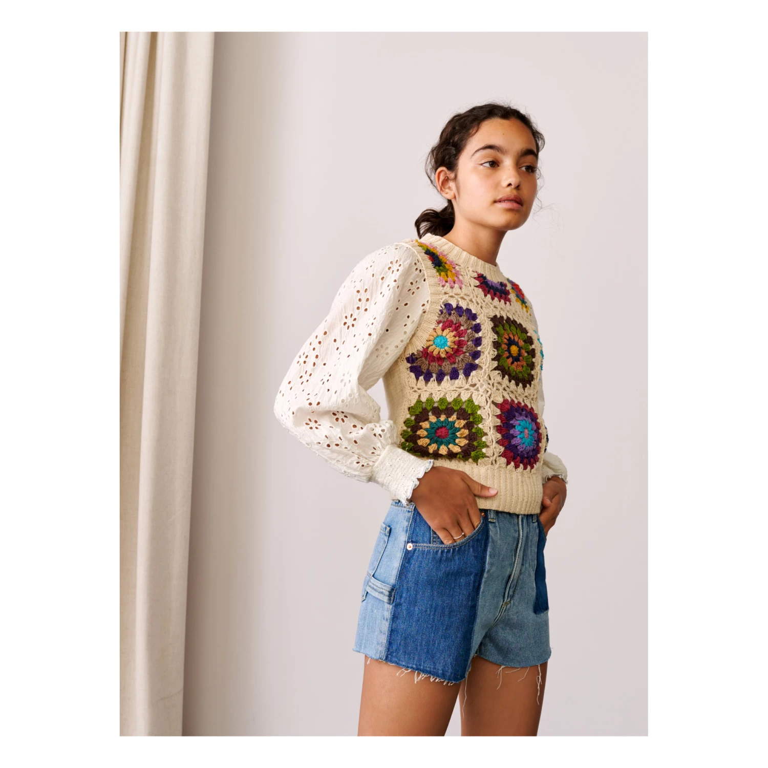 Mardy Crochet Top Ecru Bellerose Fashion Teen, Children 4 Mardy Crochet Top Ecru Bellerose Fashion Teen, Children - Image 4