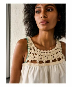 Marles Crochet Top - Women’s Collection - Ecru Bellerose Fashion Adult -Bellerose Elegant Shop marles crochet top women rsquo s collection ecru bellerose fashion adult 3