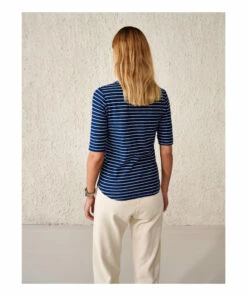 Mias Striped T-shirt - Women’s Collection - Blue Bellerose Fashion Adult -Bellerose Elegant Shop mias striped t shirt women rsquo s collection blue bellerose fashion adult 6