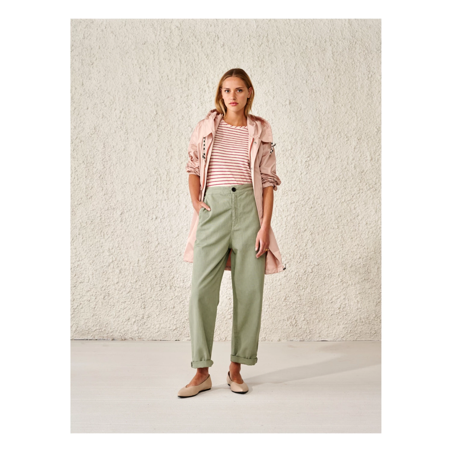 Mias Striped T-shirt - Women’s Collection - Ecru Bellerose Fashion Adult 6 Mias Striped T-shirt - Women’s Collection - Ecru Bellerose Fashion Adult - Image 6