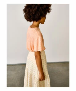 Mio Linen T-shirt Orange Bellerose Fashion Teen, Children -Bellerose Elegant Shop mio linen t shirt orange bellerose fashion teen children 3