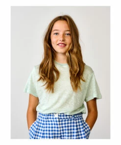 Mio Linen T-shirt Pale blue Bellerose Fashion Teen, Children -Bellerose Elegant Shop mio linen t shirt pale blue bellerose fashion teen children 4