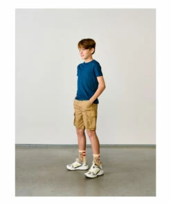 Mogo Linen T-shirt Peacock blue Bellerose Fashion Teen, Children -Bellerose Elegant Shop mogo linen t shirt peacock blue bellerose fashion teen children 2