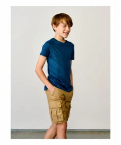 Mogo Linen T-shirt Peacock blue Bellerose Fashion Teen, Children -Bellerose Elegant Shop mogo linen t shirt peacock blue bellerose fashion teen children 4