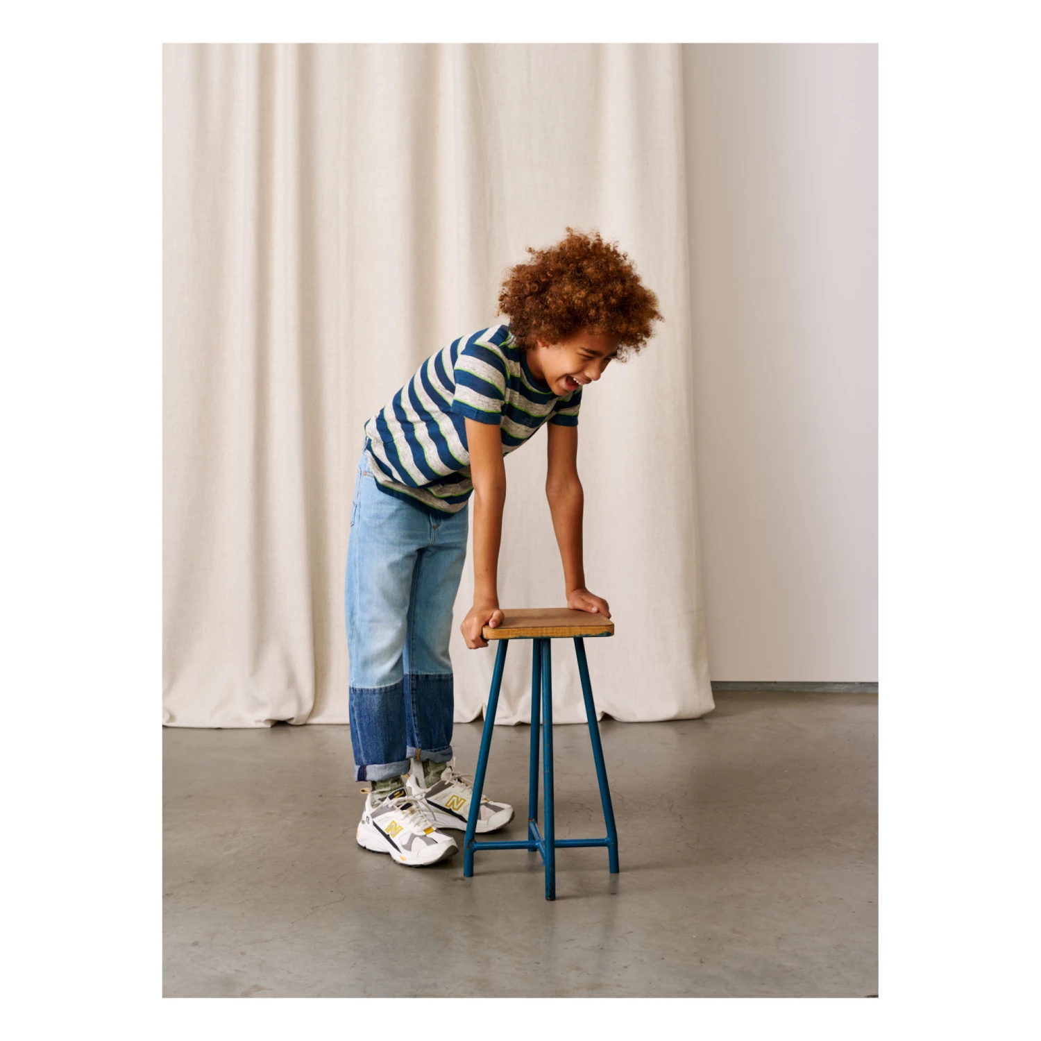 Mogo Striped Linen T-shirt Grey Bellerose Fashion Teen, Children 5 Mogo Striped Linen T-shirt Grey Bellerose Fashion Teen, Children - Image 5