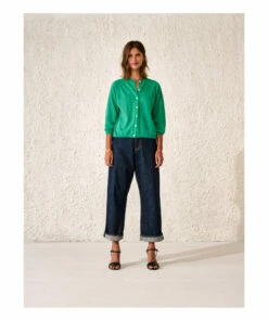 Neenan Linen Cardigan - Women’s Collection - Green Bellerose Fashion Adult