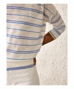 Neep Linen Jumper - Women&rsquo;s Collection - Ecru Bellerose Fashion Adult -Bellerose Elegant Shop neep linen jumper women rsquo s collection ecru bellerose fashion adult 2