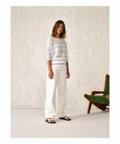 Neep Linen Jumper - Women&rsquo;s Collection - Ecru Bellerose Fashion Adult -Bellerose Elegant Shop neep linen jumper women rsquo s collection ecru bellerose fashion adult 3