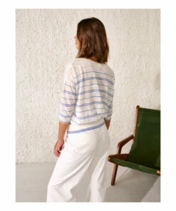 Neep Linen Jumper - Women&rsquo;s Collection - Ecru Bellerose Fashion Adult -Bellerose Elegant Shop neep linen jumper women rsquo s collection ecru bellerose fashion adult 4