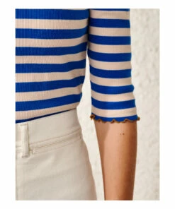 Nibo T-shirt - Women&rsquo;s Collection - Blue Bellerose Fashion Adult -Bellerose Elegant Shop nibo t shirt women rsquo s collection blue bellerose fashion adult 4